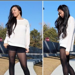 Light Pink ASOS Sweater with lace detail